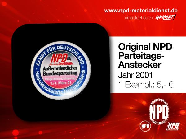 Original NPD Parteitagsanstecker 2001