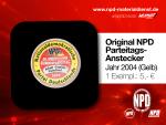 Original NPD Parteitagsanstecker 2004 Gelb